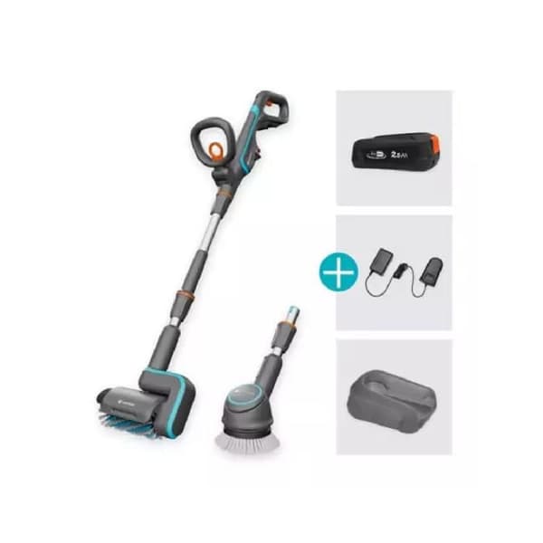 Multifunktionstvätt - GARDENA - AquaBrush Universal P4A - Trådlös 18 V - Ytbehandling - Motoriserad