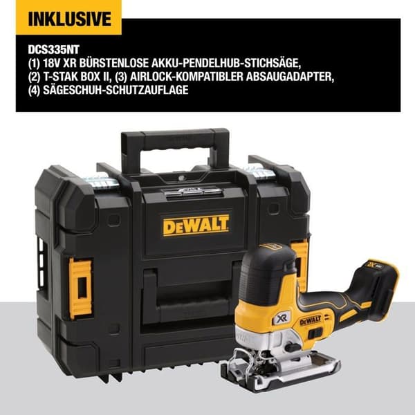 XR 18V Body-Grip Jigsaw (inget batteri eller laddare) + TSTAK-fodral - DEWALT - DCS335NT-XJ