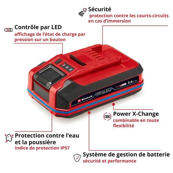 Verktygsbatteri - EINHELL - 18V 3.0Ah SEALED PXC Plus A1 - Li-ion - Induktion - 3 Ah