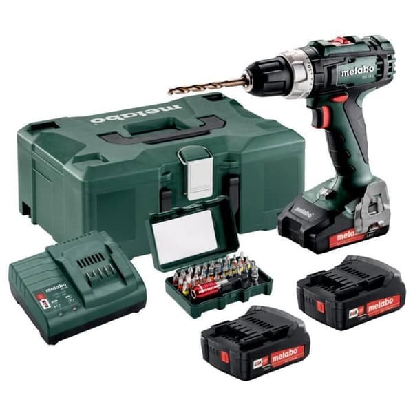 Pack 2 12 Volt Batterier + laddare - METABO - LiHD - 4 Ah - Spänning 12 V