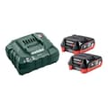 Miniatyrbild 1 av 2: Pack 2 12 Volt Batterier + laddare - METABO - LiHD - 4 Ah - Spänning 12 V