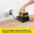 Miniatyrbild 5 av 6: KARCHER Power 18V/5Ah batteri med nätladdare - LCD-skärm och halkfria handtag