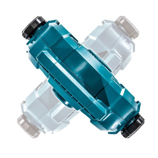 Fläkt - MAKITA - DCF203Z - Dubbel strömförsörjning - Oscillation - Timer