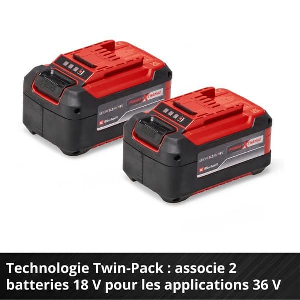 Einhell Dubbelbatteri 5,2 Ah Twinpack Power X-Change (Lithium-Ion, 18V, för alla Einhell Power X-Change enheter)