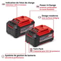 Miniatyrbild 2 av 4: Einhell Dubbelbatteri 5,2 Ah Twinpack Power X-Change (Lithium-Ion, 18V, för alla Einhell Power X-Change enheter)