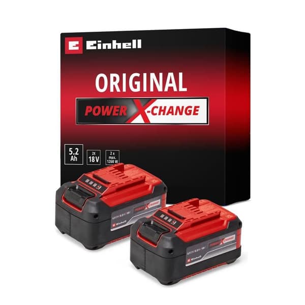 Einhell Dubbelbatteri 5,2 Ah Twinpack Power X-Change (Lithium-Ion, 18V, för alla Einhell Power X-Change enheter)