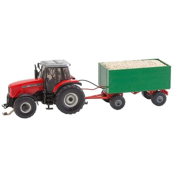 Faller fa MF Traktor med träspån hänge WIKING, Tillbehör för modelljärnväg, modell