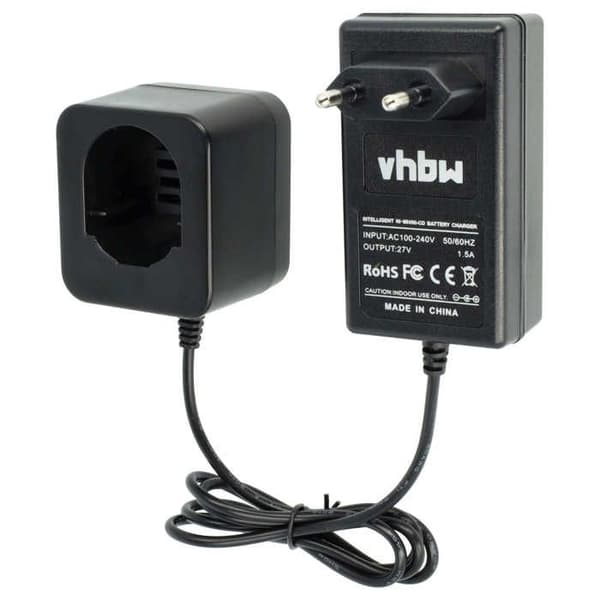 vhbw Laddningsadapter kabel 220V för batteri av Black & Decker A9252, A9266, A9275, PS130, PS130A