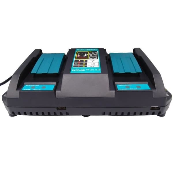Snabbladdare för 2 Li-Ion-batterier 14,4 till 18 V Makita DC18RD