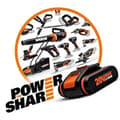 Miniatyrbild 4 av 4: Worx Power Share Set med 20V/2000mAh Li-Ion Battery Plus-laddare, 1st, - WA3601