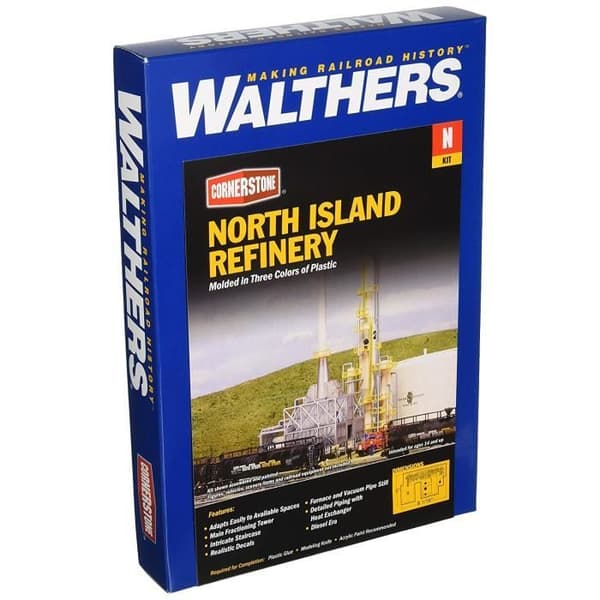 Walthers, INC. North Island Oil Refinery Kit, 8 1/16 x 5 tum 20,5 x 12,7 cm - 933-3219