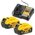 Miniatyrbild 2 av 4: Pack energi XR 18V - DEWALT - med 2 batterier 18V 5.0Ah + Universell laddare 12V/18V - DCB1104P2-QW