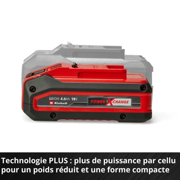 Einhell Startpaket 4,0 Ah PLUS Power X-Change (1 batteri 18 V 4 Ah PLUS, 1 laddare 3 A, laddningstid 75 min)
