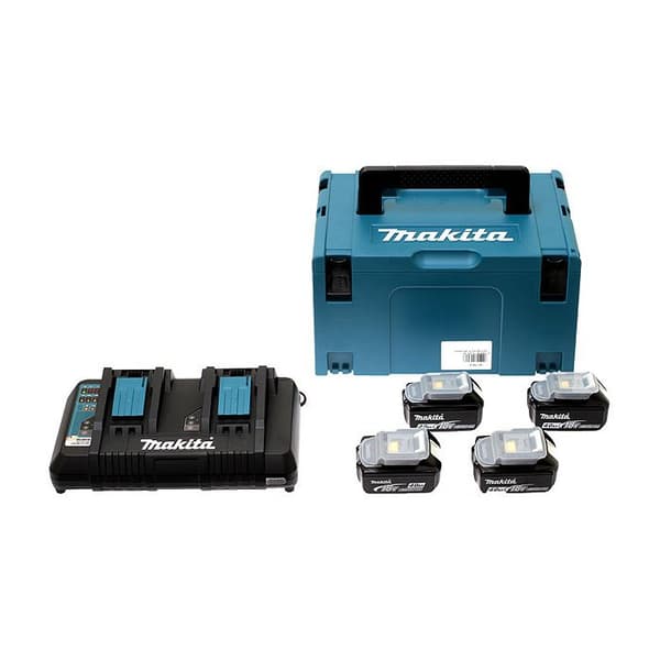 18V Makita energipaket 4 5Ah BL1850B batterier + DC18RD laddare i MAKPAC box - MAKITA - 197626-8