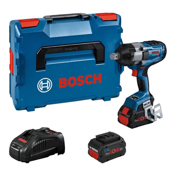 18V GDS 18V-1050 H Professionell skiftnyckel + 2 ProCore 5,5 Ah batterier + laddare + L-BOXX - BOSCH - 06019J8503