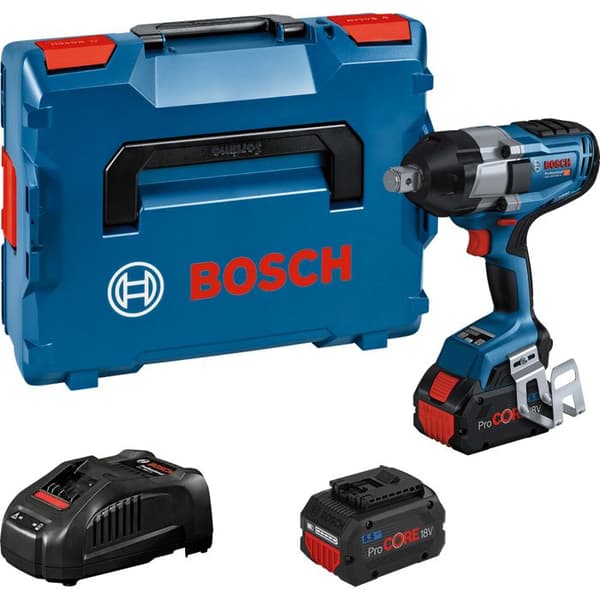 18V GDS 18V-1050 H Professionell skiftnyckel + 2 ProCore 5,5 Ah batterier + laddare + L-BOXX - BOSCH - 06019J8503