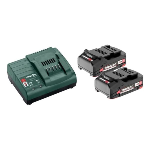 Pack 2 batterier - METABO 18V Li-Power 2,0Ah + SC 30 laddare