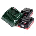 Miniatyrbild 1 av 2: Metabo Basic kit 18V - 2x LiHD 4.0Ah batterier + ASC 55 laddare (685163000)