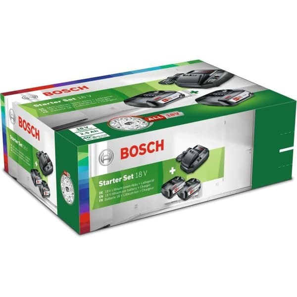 Bosch 18V startsats (2 x 2,5Ah batterier + AL 1830CV laddare) - Batteriverktyg