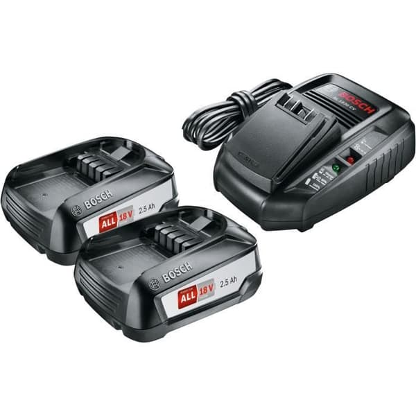 Bosch 18V startsats (2 x 2,5Ah batterier + AL 1830CV laddare) - Batteriverktyg