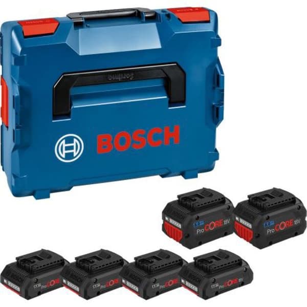 Paket med 6 batterier 4x4,0Ah + 2x8,0Ah + L-BOXX box - BOSCH - 1600A02A2T