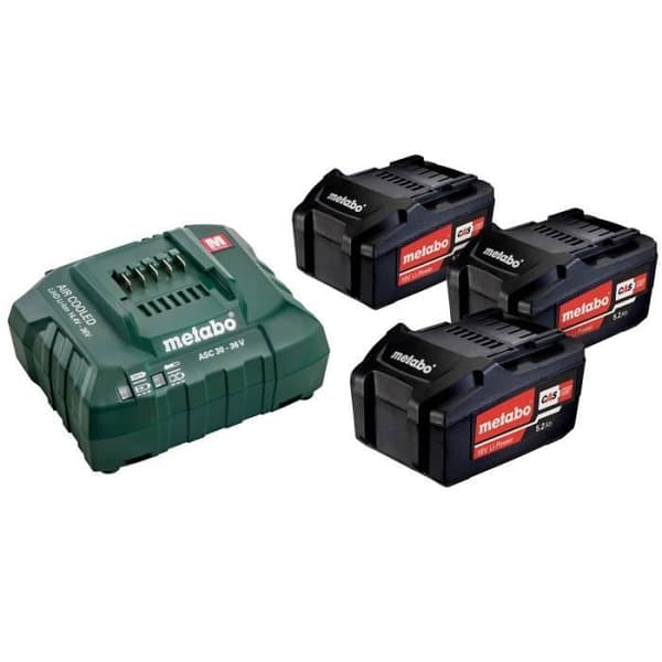 Metabo Basic kit 3x 18V-5,2 Ah batteri + ASC laddare 30-36 V - 685048000
