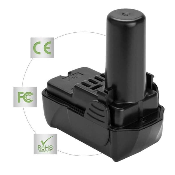 Joiry 10,8V 2500mAh Li-ion ersättningsbatteri för HITACHI 329369 329370 329371 329389 331065 BCL1015