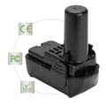 Miniatyrbild 3 av 4: Joiry 10,8V 2500mAh Li-ion ersättningsbatteri för HITACHI 329369 329370 329371 329389 331065 BCL1015