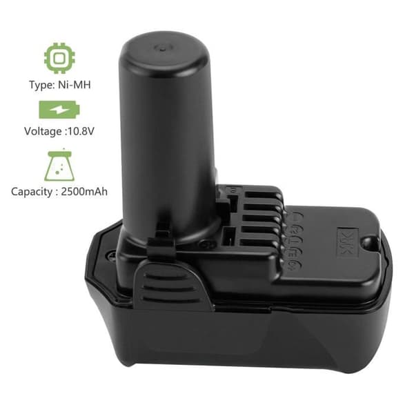 Joiry 10,8V 2500mAh Li-ion ersättningsbatteri för HITACHI 329369 329370 329371 329389 331065 BCL1015