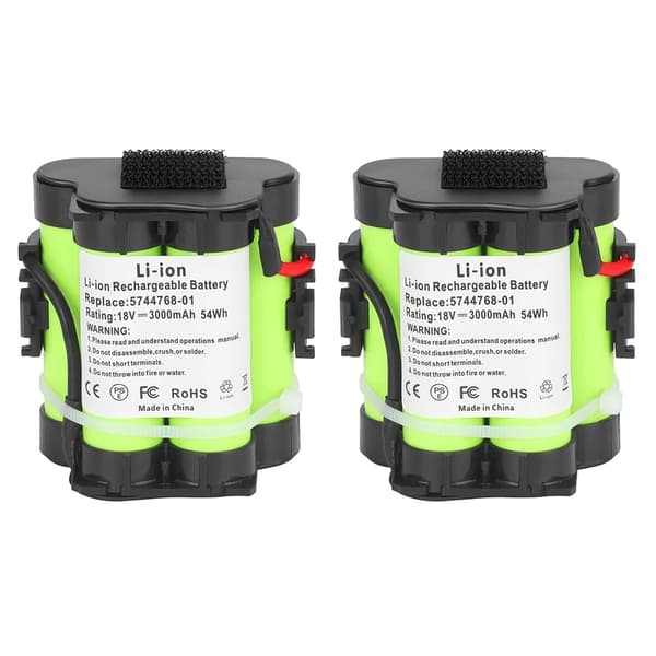 Erstatningslitiumbatteri, 18V 3000mAh kapacitet, kompatibelt med Gardena-modeller,2STK