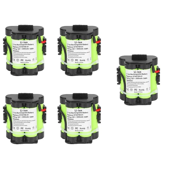 Vaihtolitiumpatteri, 18V 3000mAh kapasiteetti, yhteensopiva Gardena-mallien kanssa,5KPL