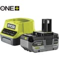 Miniatyrbild 2 av 2: 1 18V litium+ batteri - RYOBI - 4,0 Ah och 1 2,0 A snabbladdare