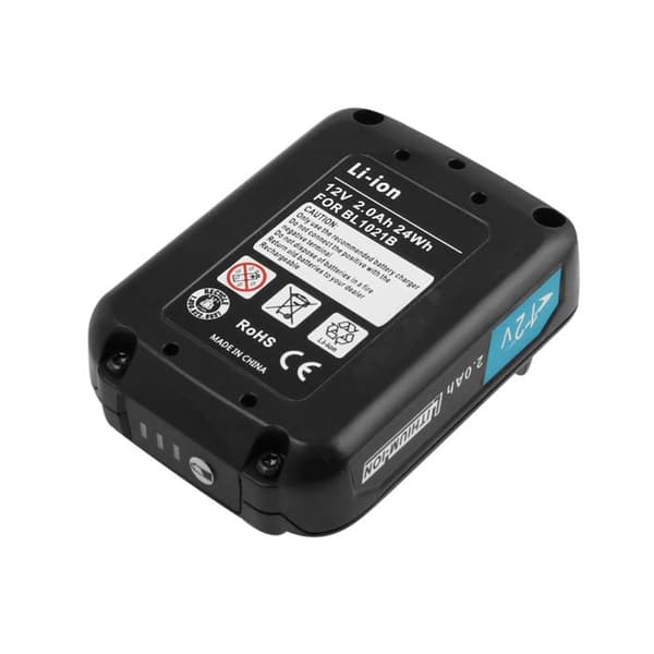 Batteri 12V Li-ion 2000mAh 21.6Wh för Elektriska Verktyg Makita BL1021B Svart