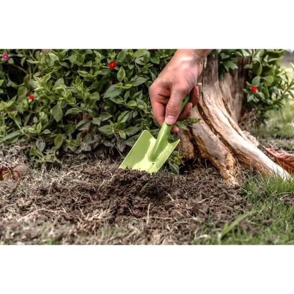 Set med 2 metallverktyg - SUAN - transplanterare och plocka - rostfritt stål - för plantor och plantering