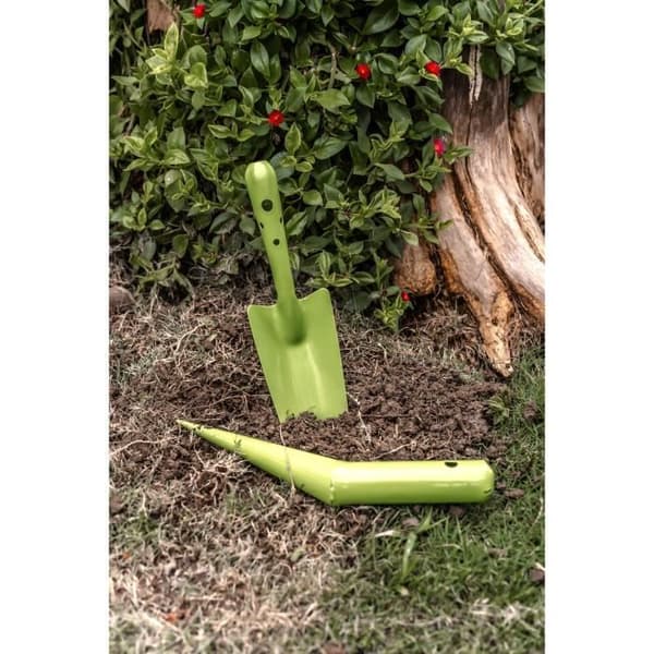 Set med 2 metallverktyg - SUAN - transplanterare och plocka - rostfritt stål - för plantor och plantering