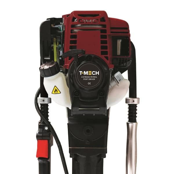 Petrol Powered Pole Driver 4 Stroke Fence Knocker Pole Hammer Construction Yard Fencing Fence Garden 4 Attachments Free Carrying Case & Tool Kit