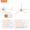 Pikkukuva 2 / 2: Tuuliturbiinigeneraattori, 12V 500W/800W, MPPT-ohjain, 12V 800W 3 terää