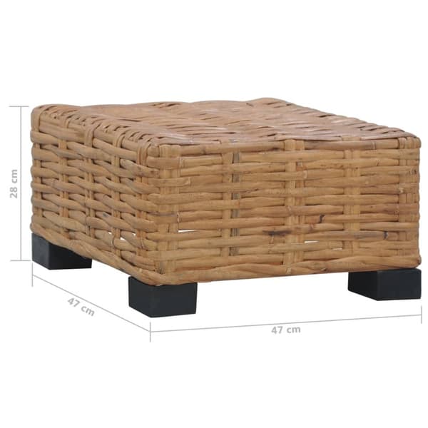 vidaXL Sofabord 47x47x28 cm naturlig rotting change2