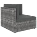 Miniatyrbillede 3 af 11: vidaXL hjørnedel til sofa polyrattan grå