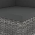 Miniatyrbillede 5 af 11: vidaXL hjørnedel til sofa polyrattan grå