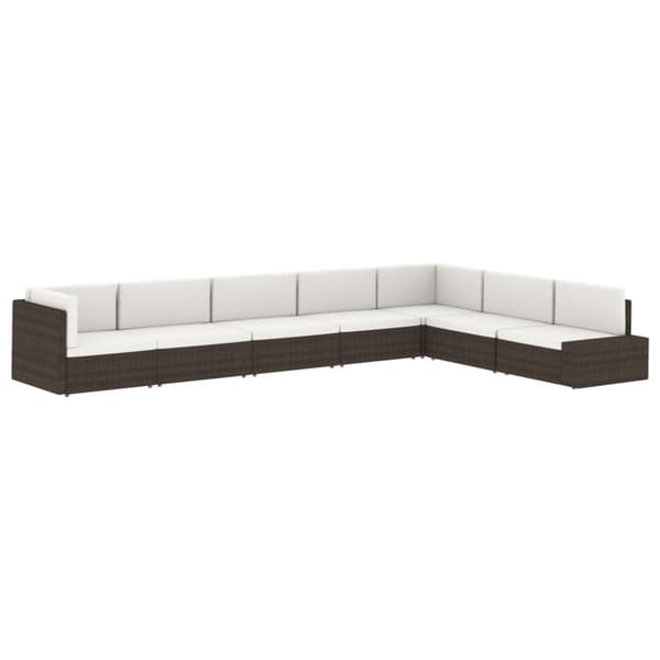 vidaXL hjørnedel til sofa polyrattan grå