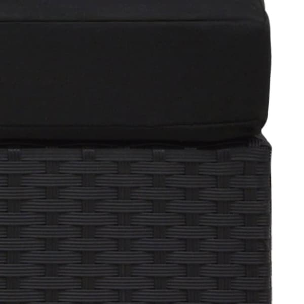 vidaXL hjørnedel til sofa polyrattan sort
