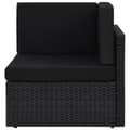 Miniatyrbillede 2 af 10: vidaXL hjørnedel til sofa polyrattan sort