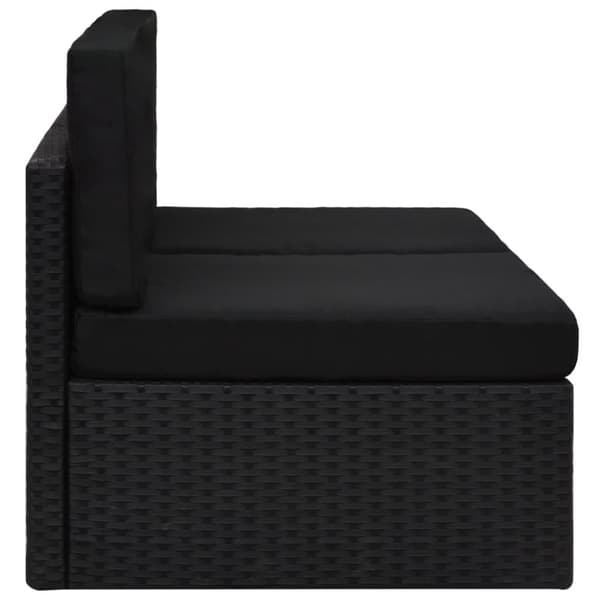 vidaXL Soffa 2-sits konstrotting svart