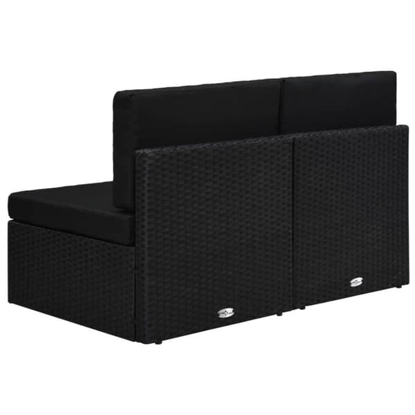 vidaXL Soffa 2-sits konstrotting svart