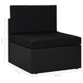 Miniatyrbild 7 av 10: vidaXL Soffa 2-sits konstrotting svart