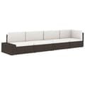 Miniatyrbild 8 av 10: vidaXL Soffa 2-sits konstrotting svart