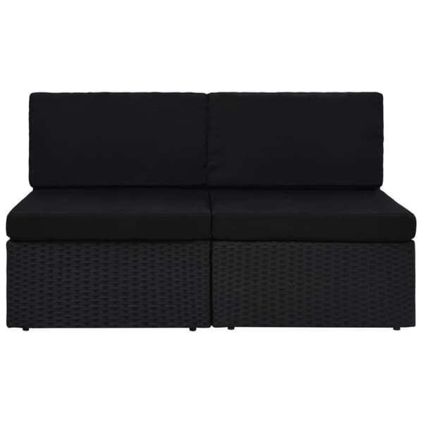 vidaXL Soffa 2-sits konstrotting svart