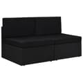 Miniatyrbild 1 av 10: vidaXL Soffa 2-sits konstrotting svart