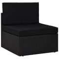 Miniatyrbillede 1 af 10: vidaXL midtersæde til sofa polyrattan sort